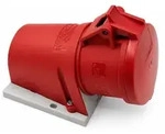 Mennekes TwinCONTACT 32 CEE-Steckdose Typ 5p, 32A, 6h, 400V (50+60Hz) rot, IP44,