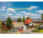 H0 Haus im Bau mit Kran