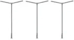 H0 LED-Kreuzmastleuchte zweiarmig kaltwei&szlig; 3x