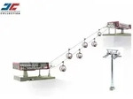 H0 Seilbahn D-Line Set Kohlmaisbahn mit 6 Omega V Kabinen und 1 St&uuml;tze