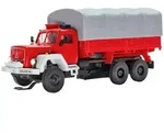 H0 LKW CarMotion Magirus Jupiter Feuerwehr 3-achser mit Pritsche und Rundumleuch