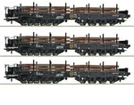 G&uuml;terwagenset Schwerlastwagen NS mit Brammen 3x