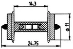 Radsatz 11mm f&uuml;r Besetztmeldung 2x