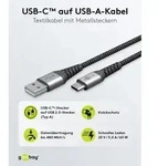 Goobay USB-C>USB-A Textilkabel 49295