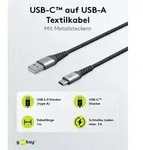 Goobay USB-C>USB-A Textilkabel 49297
