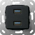 Gira USB 3.0 A 2fach sw matt 568410