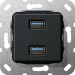 Gira USB 3.0 A 2fach sw matt 568510