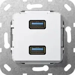 Gira UP Tragring 2xUSB A rws 568503
