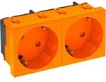 OBO Bettermann Vertr Steckdose 33 Grad, 2-fach STD-D3S ROR2