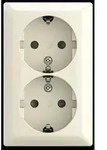 Busch-Jaeger SCHUKO Doppelsteckdose AP 202 EAPBJ-522