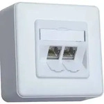 Metz Connect Anschlussdose C6Amodul AP TN C6Amod-2AP-180rw