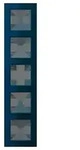 Jung Glasrahmen 5fach AC 585 GL NB