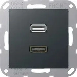 Jung Multimediadose HDMI + USB MA A 1163 ANM