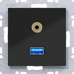 Hager USB/35mm Audio Steckd. WAF4381BG