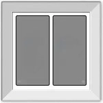 Issendorff Glas-Tastenfeld rahmenlos LCN - GTS2W