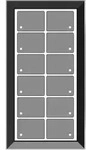 Issendorff Glas-Tastenfeld rahmenlos LCN - GTS12B
