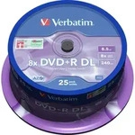 Verbatim DVD+R DL 8.5GB/240Min/8x 43757 (VE25)