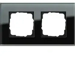 Gira Abdeckrahmen 2f. sw-glas 021205