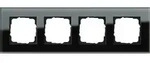 Gira Abdeckrahmen 4f. sw-glas 021405