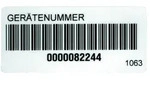Beha-Amprobe Barcode-Aufkleber FTC00001063D(VE250)