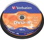 Verbatim DVD-R 4.7GB/120Min/16x 43523 (VE10)
