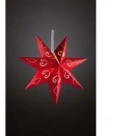 Hellum LED-Papierstern rot 60cm 521795
