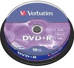 Verbatim DVD+R 4.7GB/120Min/16x 43498 (VE10)