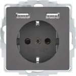 Berker Steckdose SCHUKO/USB 48036086