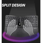 PERIDUO-606A - 3-in-1 Kabellose kompakte ergonomische Tastatur mit vertikaler...