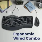 PERIDUO-512 Wired Ergonomic Keyboard and Vertical Mouse Set