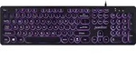PERIBOARD-317 R - Tastatur mit Gro&szlig;buchstaben, Dreifarbig beleuchtete LED,...