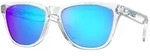 OAKLEY Frogskins S Sonnenbrille Crystal Clear - Prizm Sapphire Gl&auml;ser - Schmal