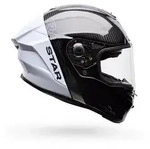 Bell Racestar Dlx Flex Strike Silber/Weiss Integralhelm - M