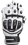 RST TracTech Evo 4 Short Leder Motorradhandschuhe Wei&szlig;/Schwarz - S