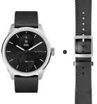 Withings ScanWatch 2 (42 mm/Schwarz) mit schwarzem Lederband
