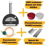 Alfa Forni Moderno 1 Pizza, Gas/Hybrid, grau SPARBUNDLE
