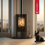Kaminofen aus Stahl KRATKI ERIK &Oslash; 150 5,5 kW mit T&uuml;rfeder