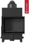 Kamineinsatz aus Stahl KRATKI FLOKI S rechts 8 kW &Oslash; 160 schwarz Verkleidung mit