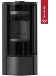 Kaminofen aus Stahl KRATKI ERIK &Oslash; 150 5,5 kW schwarz Verkleidung mit T&uuml;rfeder
