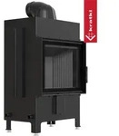 Kamineinsatz aus Stahl KRATKI LUCY 12 kW &Oslash; 200 schwarz Verkleidung