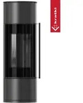 Kaminofen aus Stahl KRATKI AMBLER &Oslash; 150 7 kW schwarz Verkleidung mit T&uuml;rfeder