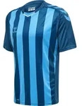 HUMMEL hmlCORE XK STRIPED JERSEY S/S blue coral/blue danube 2XL