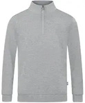 Jako Ziptop Organic hellgrau meliert 3XL