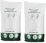 SONGMICS M&uuml;llbeutel mit Zugband Wei&szlig; KRB30A02