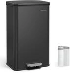SONGMICS M&uuml;lleimer K&uuml;che 40 Liter Tretm&uuml;lleimer schwarz LTB540B4002