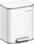 SONGMICS M&uuml;lleimer 20 Liter mit Deckel wolkenwei&szlig; LTB542W02