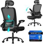 SONGMICS B&uuml;rostuhl ergonomisch mit Mesh tintenschwarz OBN047B01