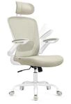 SONGMICS B&uuml;rostuhl ergonomisch mit Mesh cappuccinobeige OBN047K01