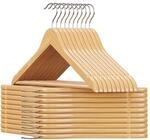 SONGMICS Kleiderb&uuml;gel Ahornholz 20 St&uuml;ck CRW001-20