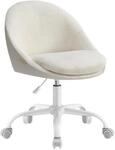 SONGMICS Homeoffice Stuhl Leinenoptik cappuccino-beige cremeweiss OBG020W01